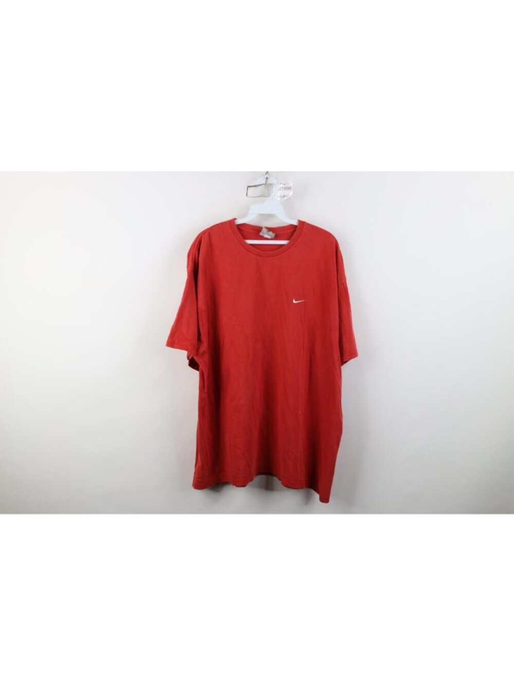 Vintage Y2K Nike Mens XL Distressed Travis Scott Mini Swoosh Cotton T-Shirt Red